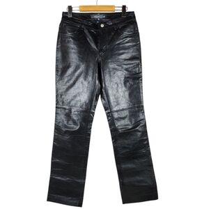 Vintage 2000 Y2K GAP Bootcut Leather Pants Black Size 6 Goth Rockstar